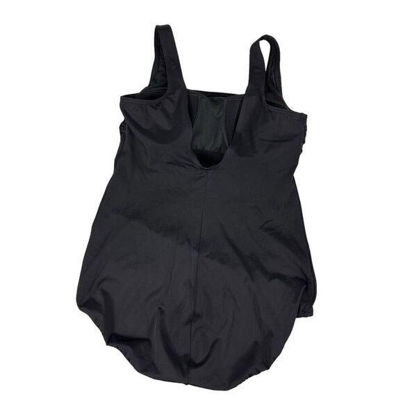 Lands End One-Piece Black Tank Swimsuit size 12L - Picture 2 of 6